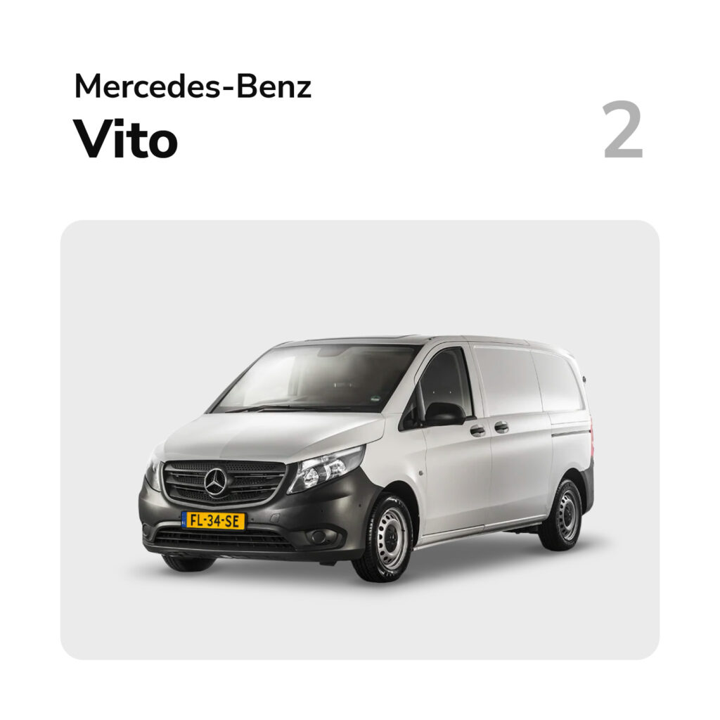 Top 20 Auto's van 2021 Mercedes Vito | Financial Lease Partner