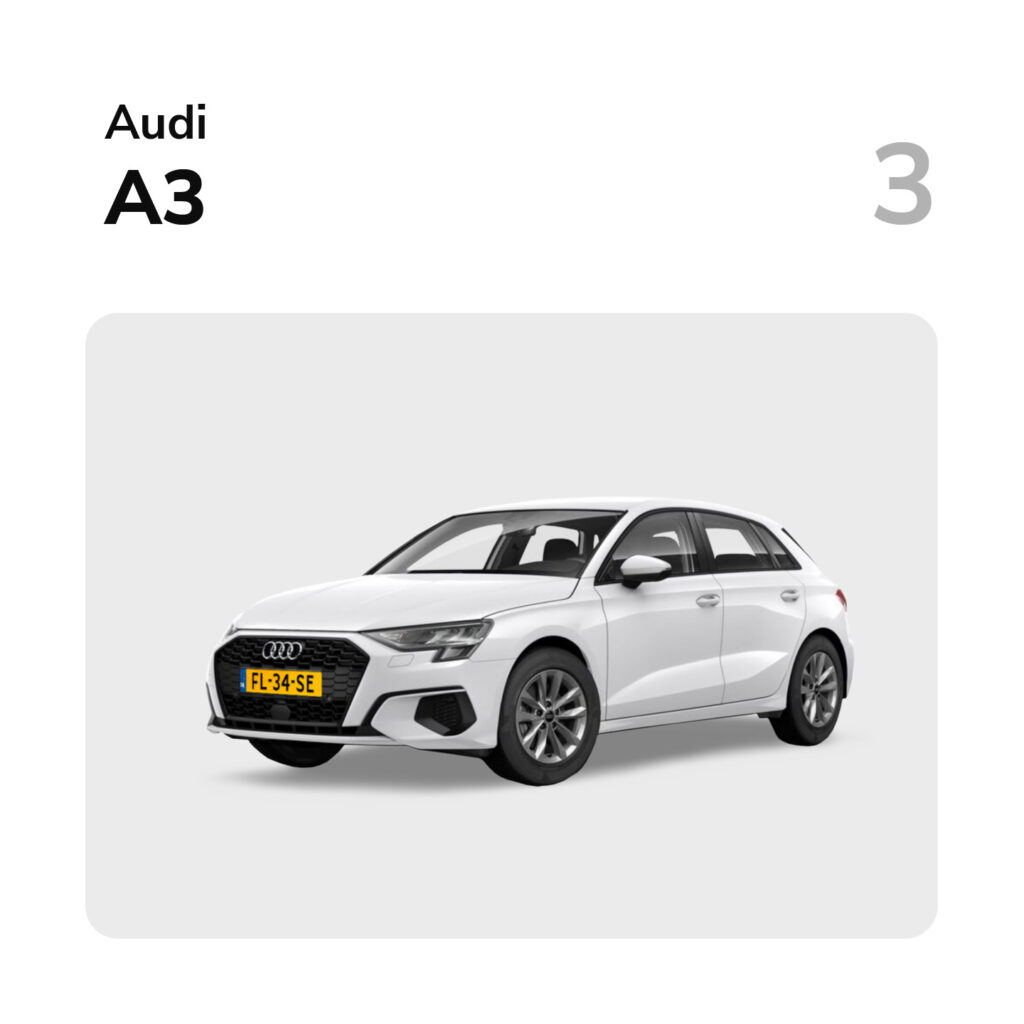 Top 20 Auto's van 2021 Audi A3 | Financial Lease Partner