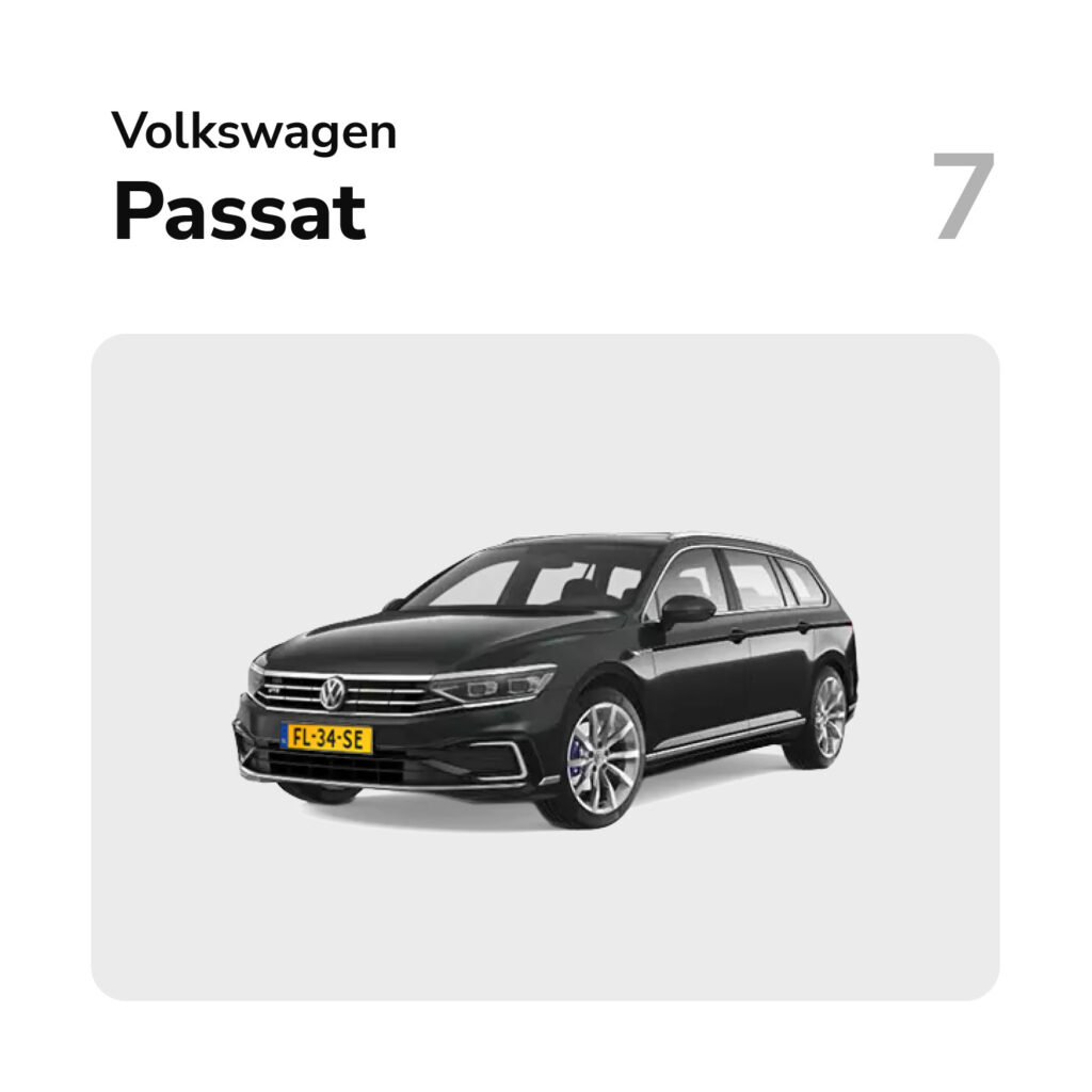 Top 20 Auto's van 2021 Volkswagen Passat | Financial Lease Partner